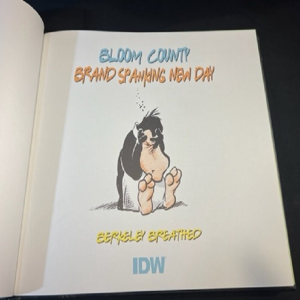 SIGNED by Berkeley Breathed "Bloom County BRAND SPANKING NEW DAY Hard Back Cover